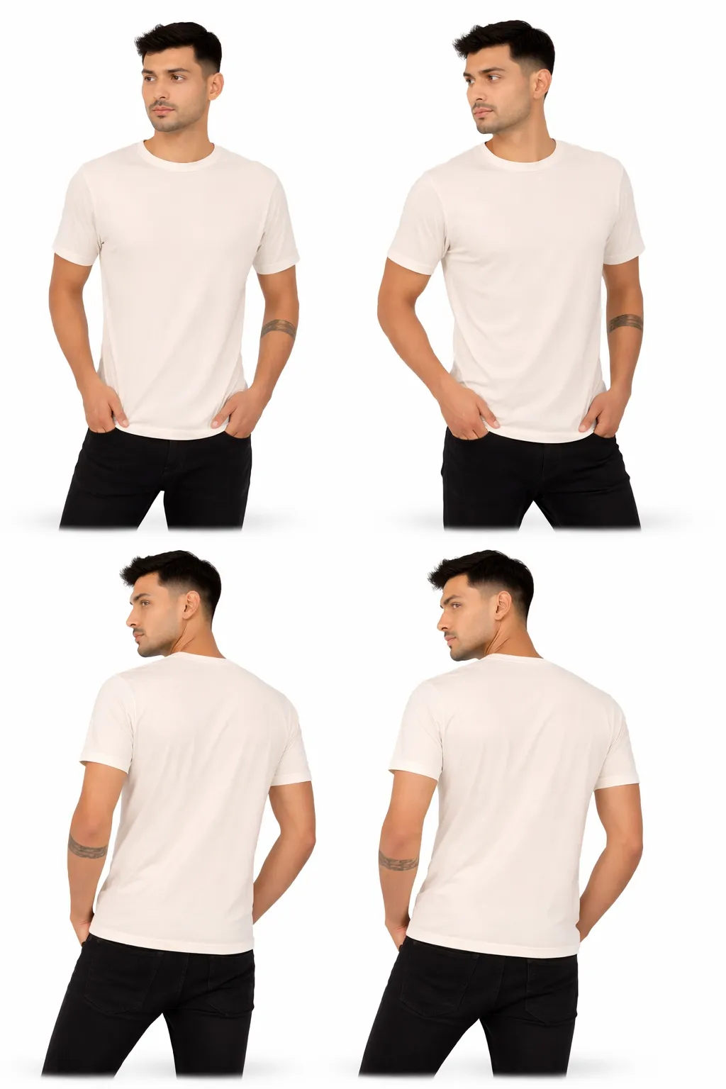 Plain Cotton T-Shirts in Bulk | 180 GSM Premium Quality T-Shirts Supplier